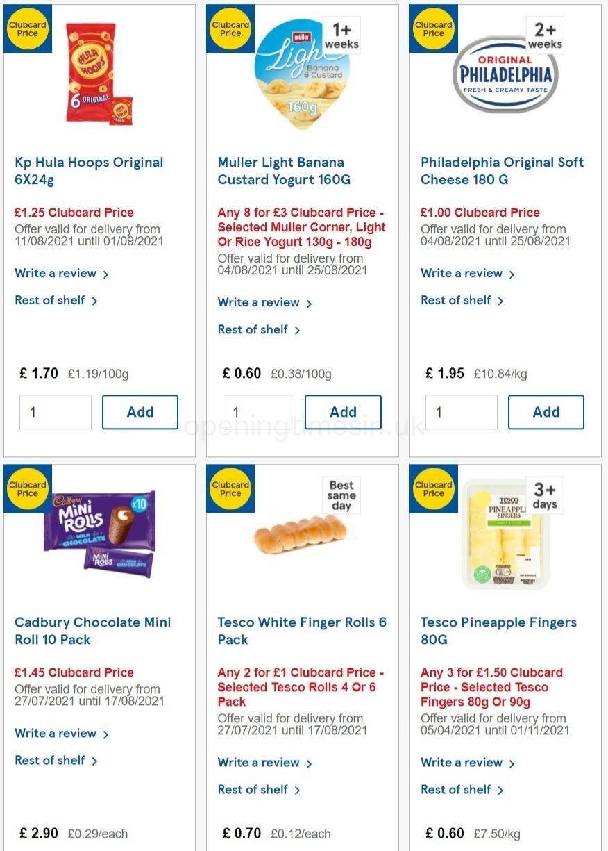 TESCO Offers from 11 August