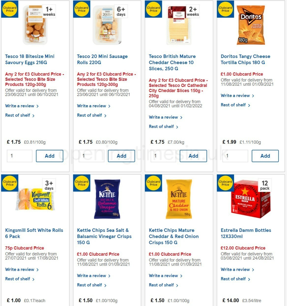 TESCO Offers from 11 August