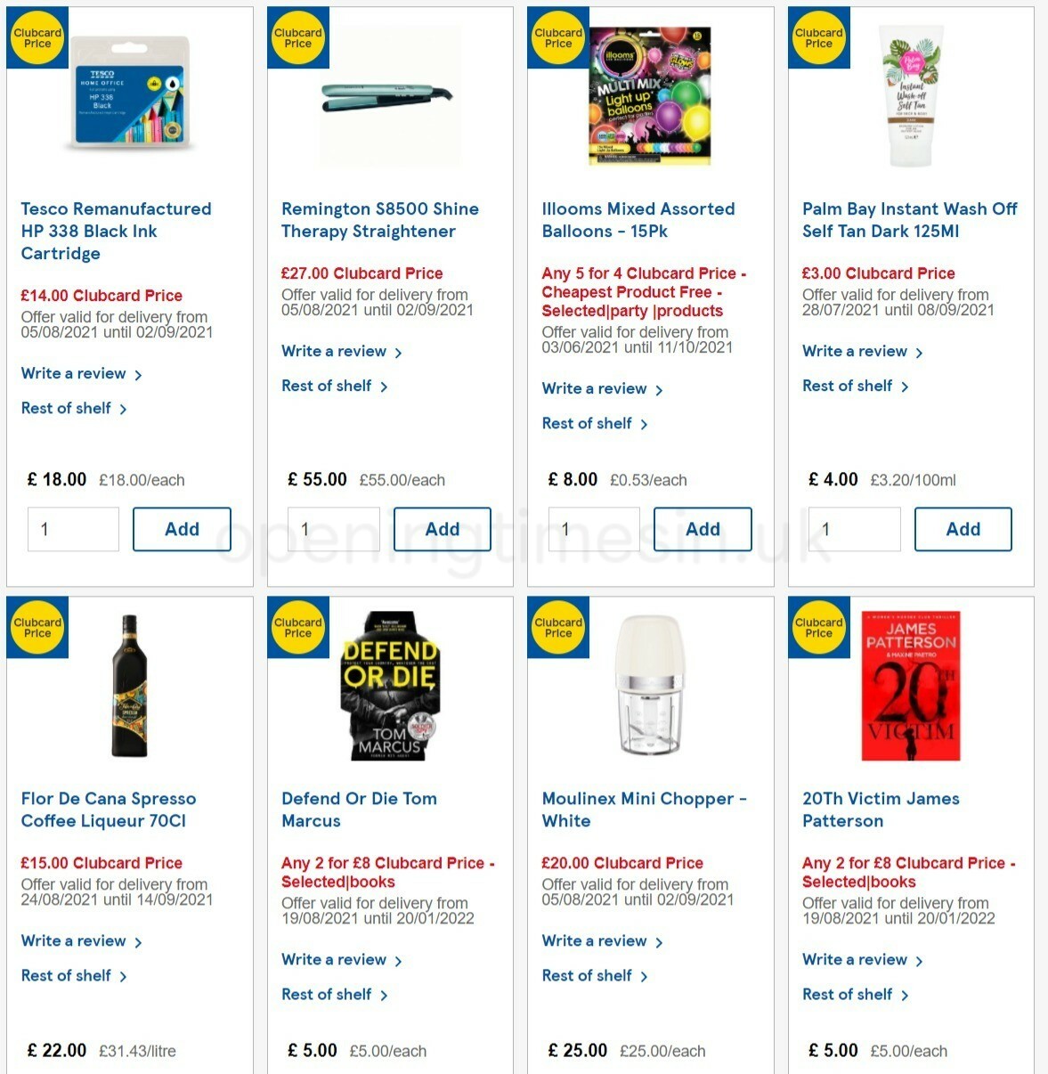 TESCO Offers from 25 August
