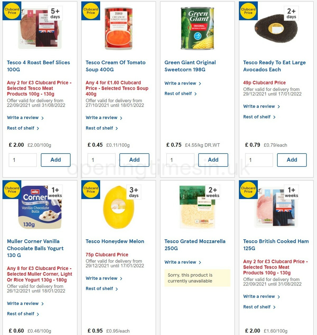 TESCO Offers from 4 January