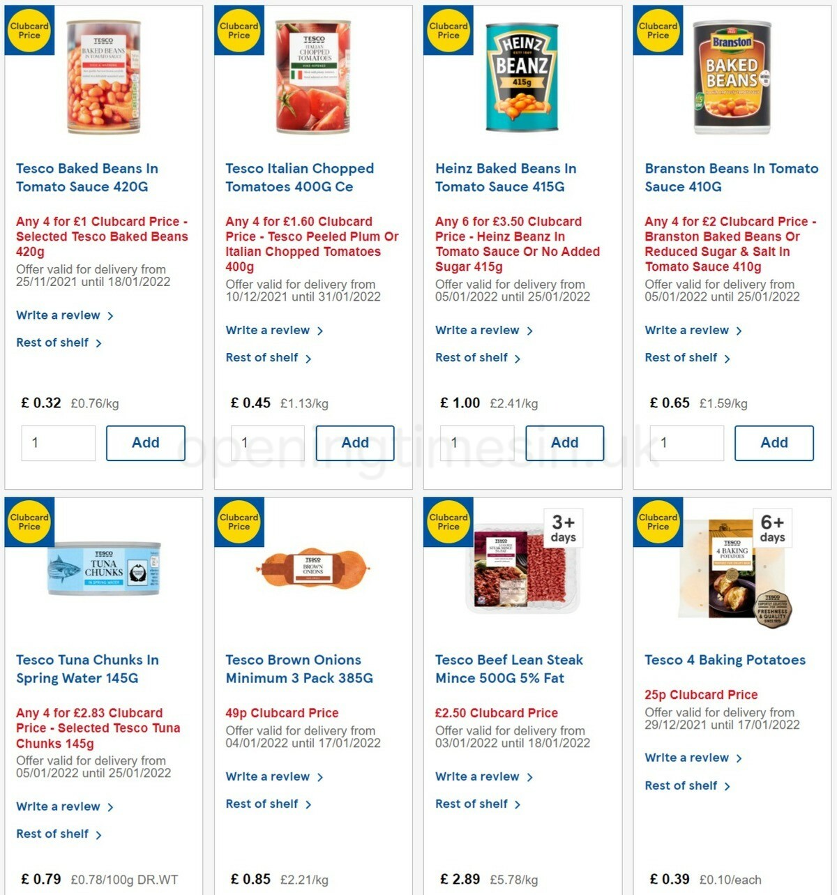 TESCO Offers from January 12