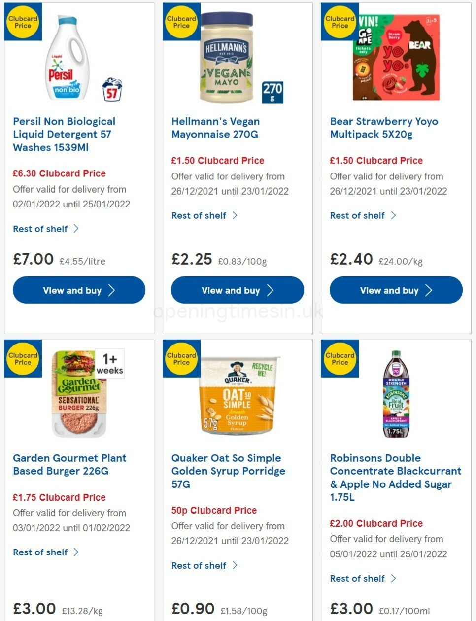 TESCO Offers from 12 January