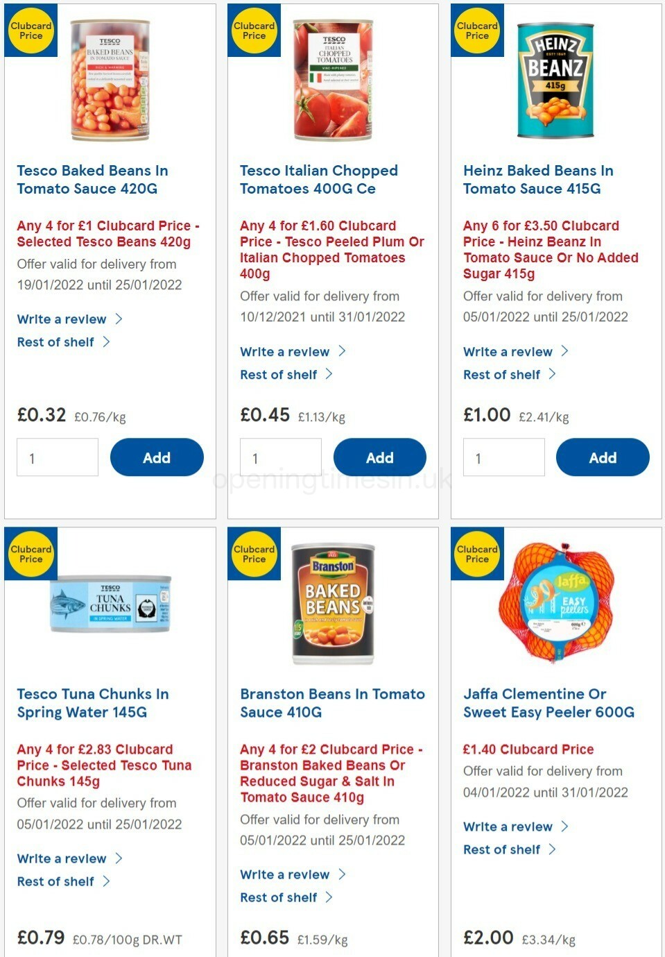 TESCO Offers from 19 January