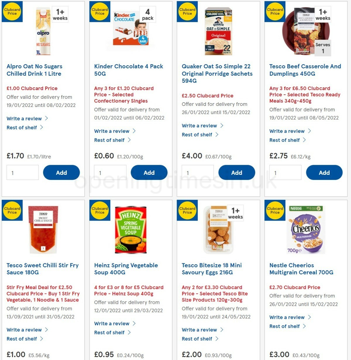 TESCO Offers from 2 February