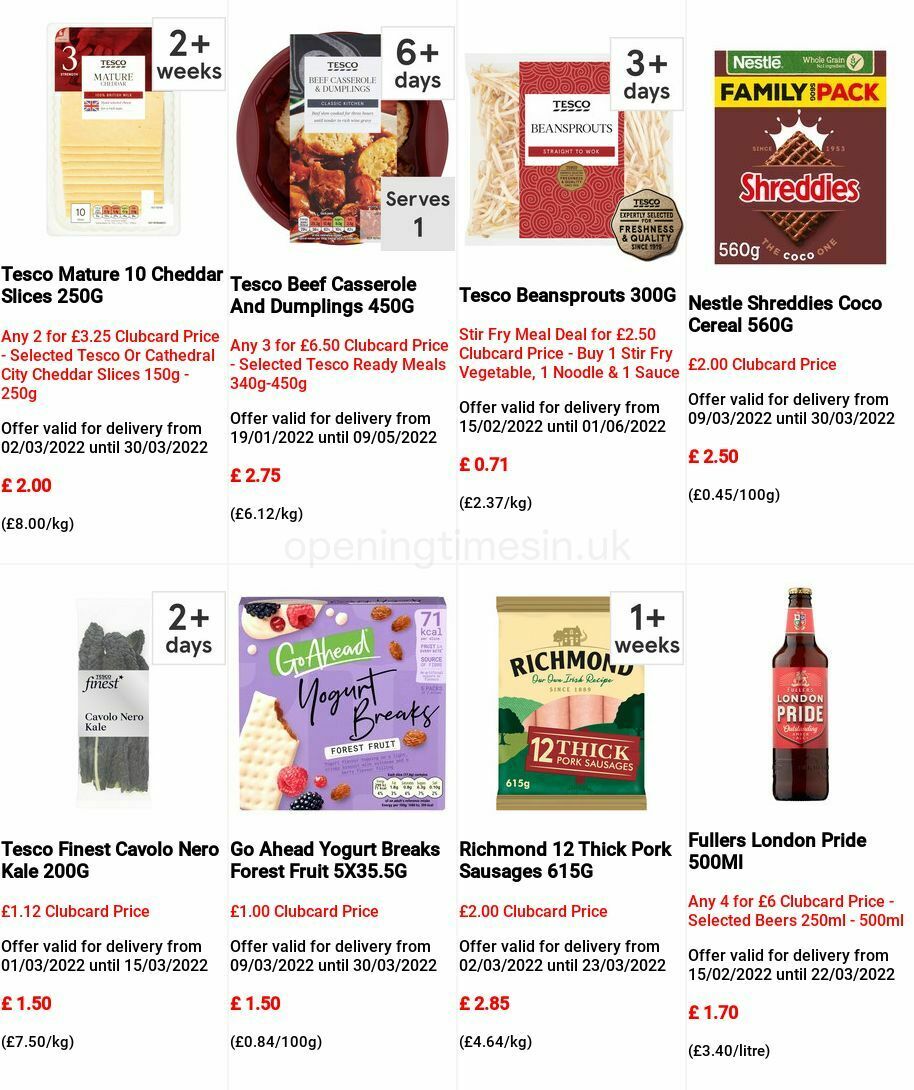 TESCO Offers from 9 March
