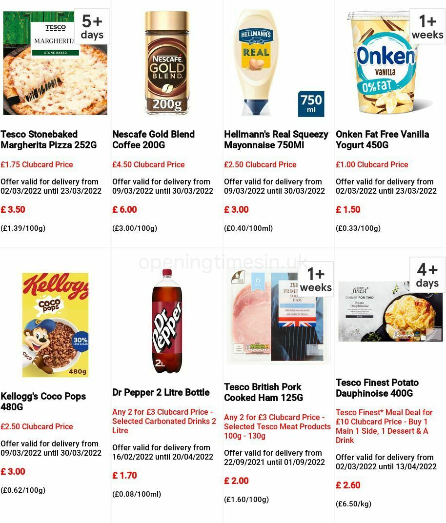 TESCO Offers from 9 March