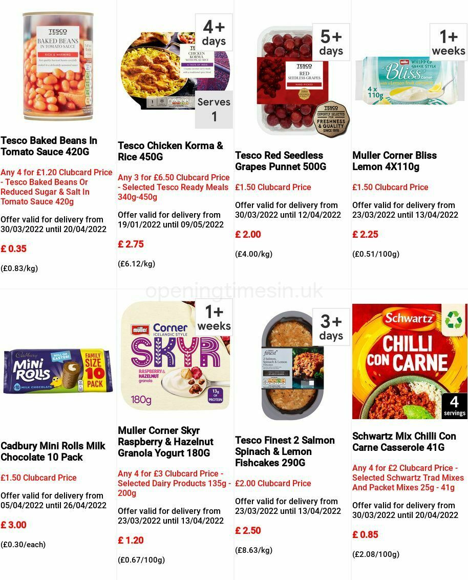 TESCO Offers from 6 April