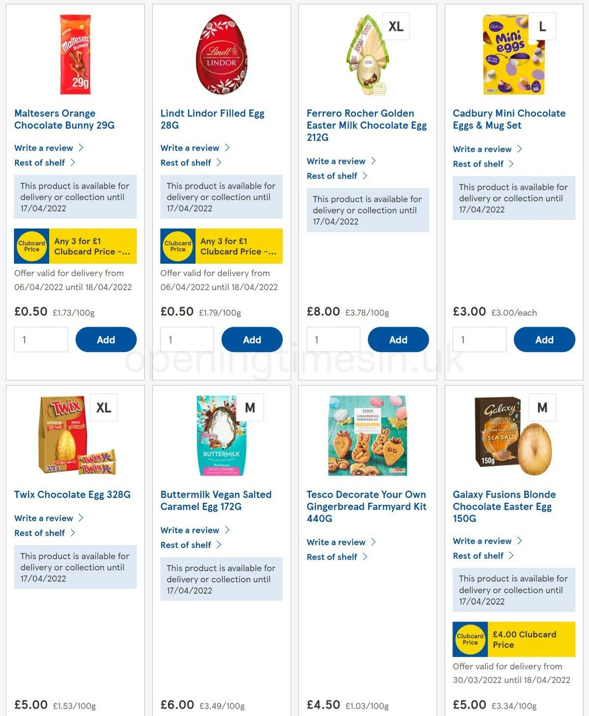 TESCO Easter Offers from 5 April