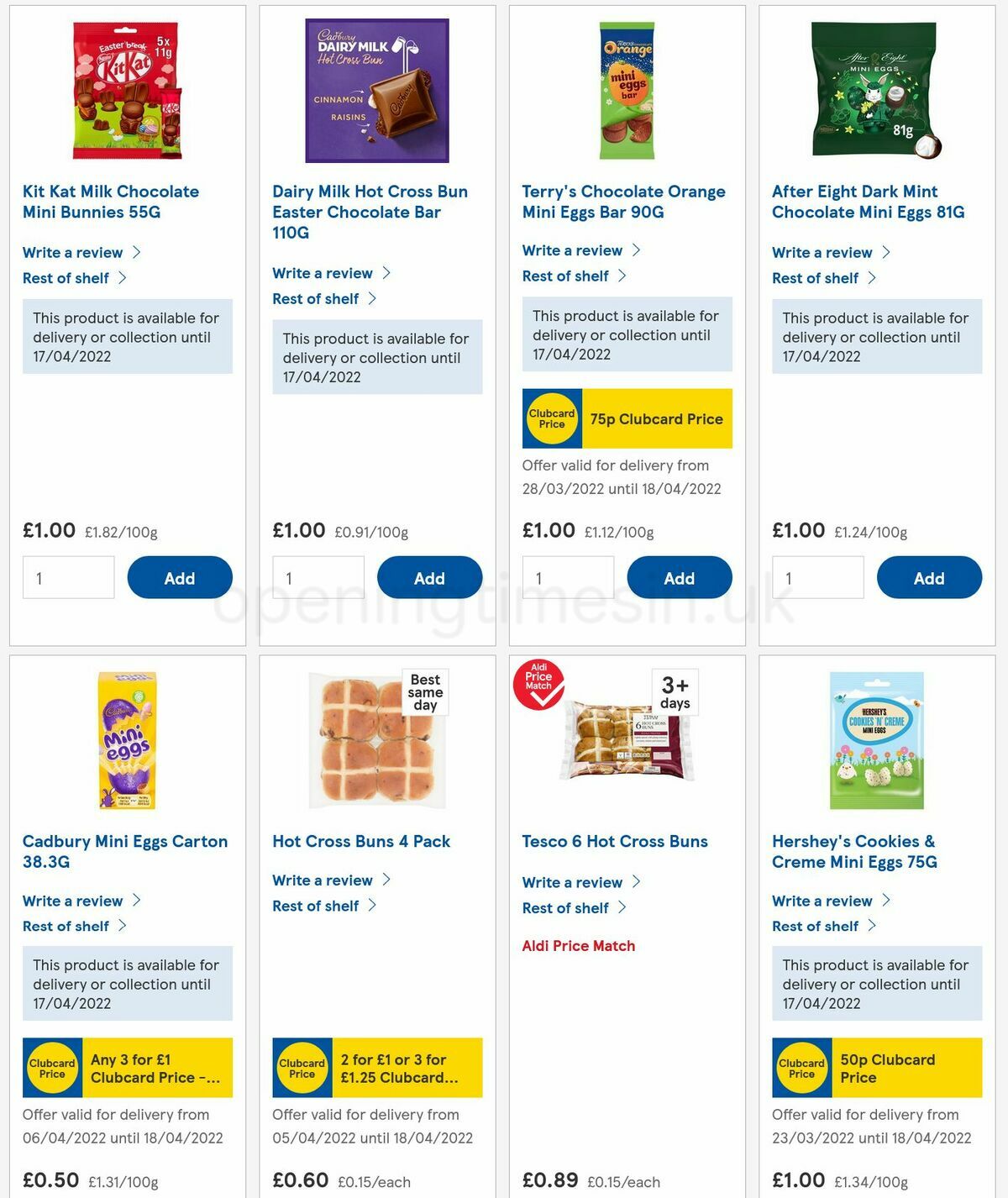 TESCO Easter Offers from 5 April