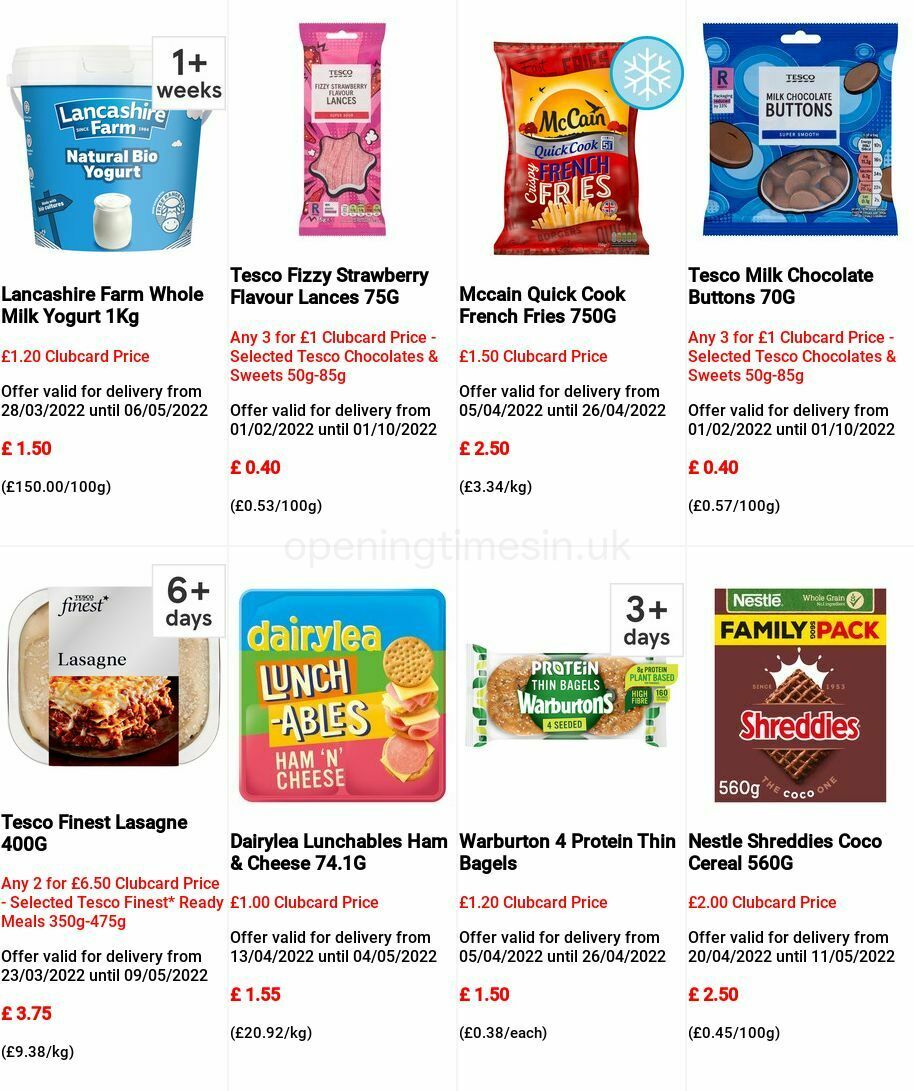 TESCO Offers from 20 April