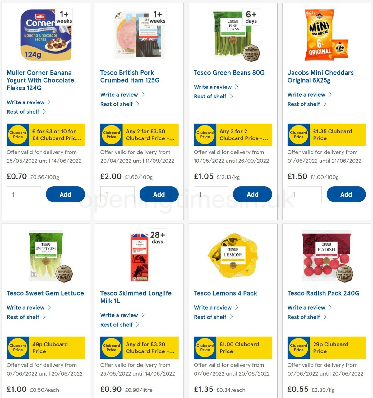 TESCO Offers from 8 June