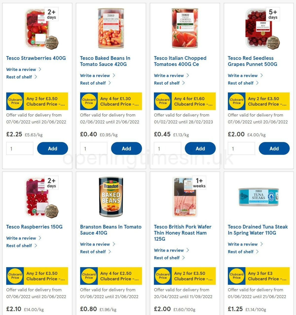 TESCO Offers from 8 June