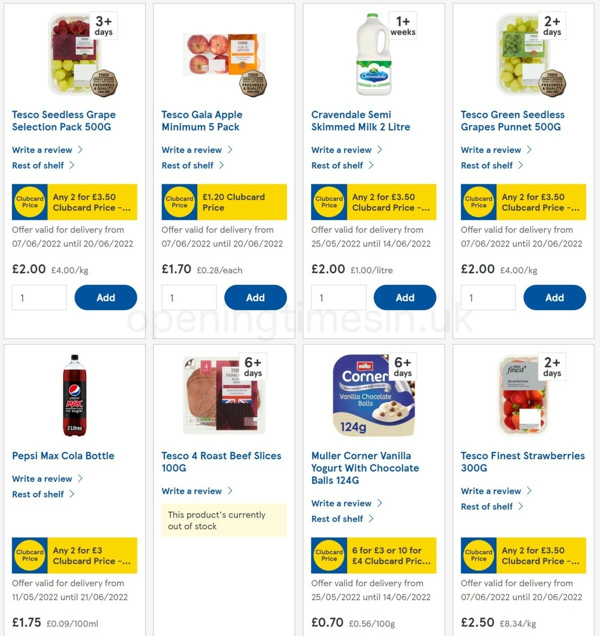 TESCO Offers from 8 June