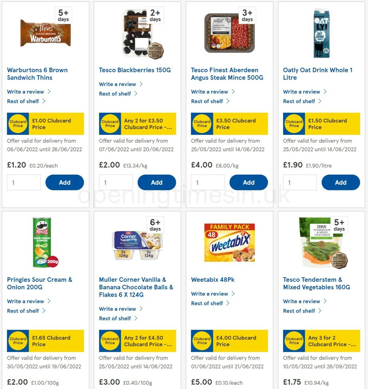 TESCO Offers from 8 June