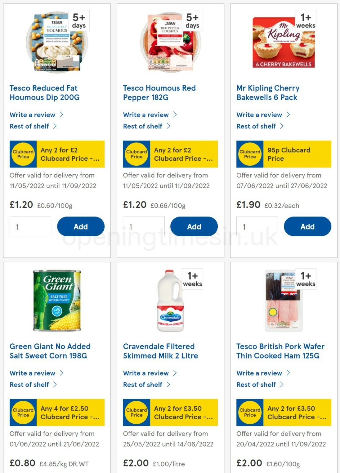 TESCO Offers from 8 June