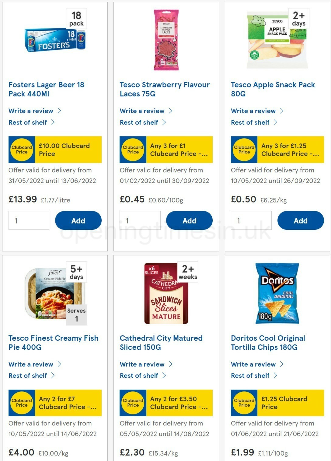 TESCO Offers from 8 June