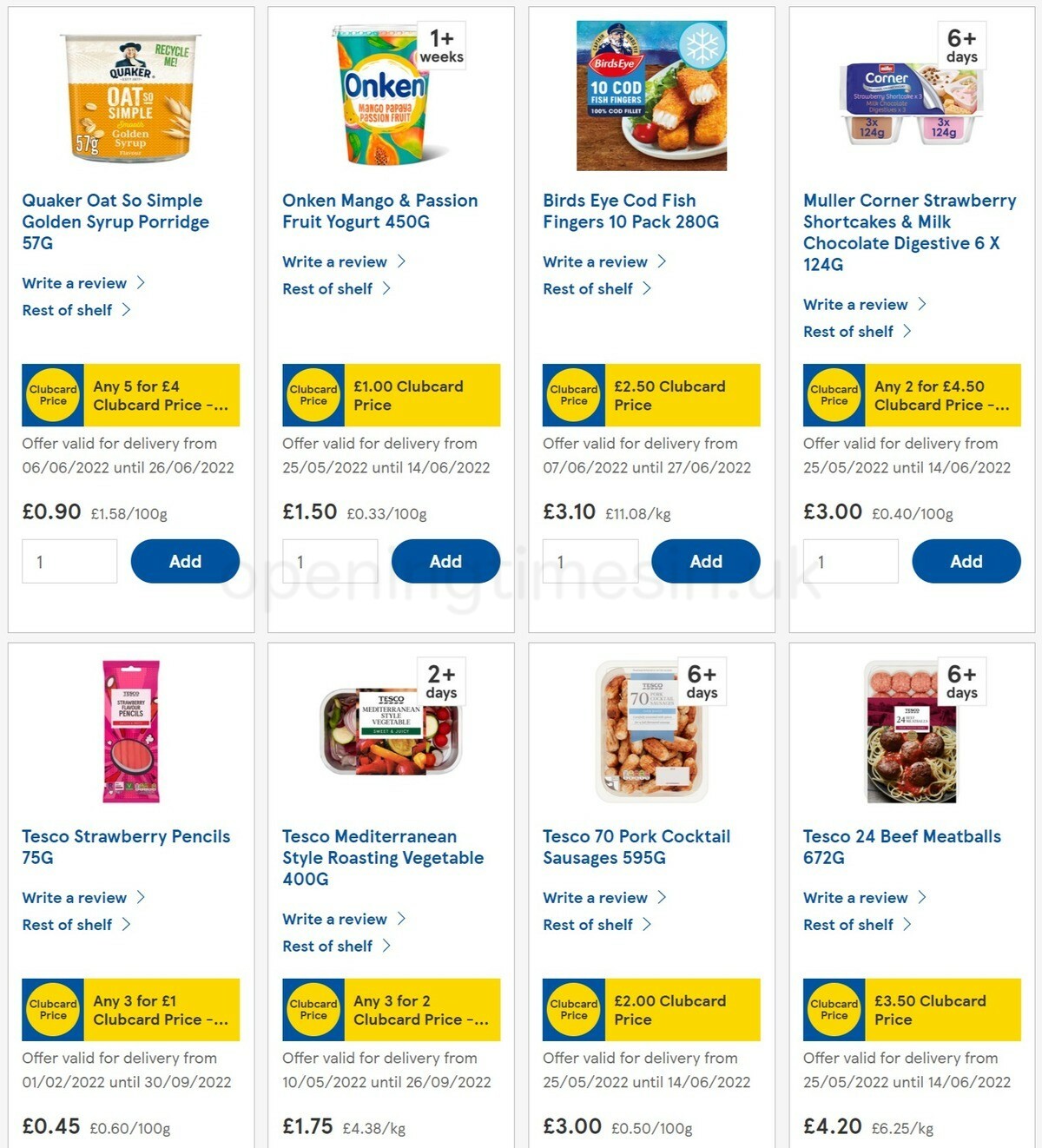 TESCO Offers from 8 June