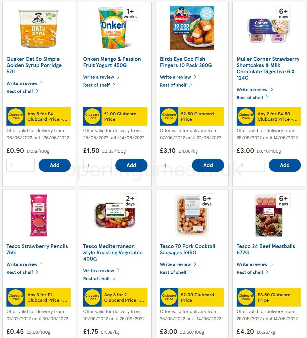TESCO Offers from 8 June