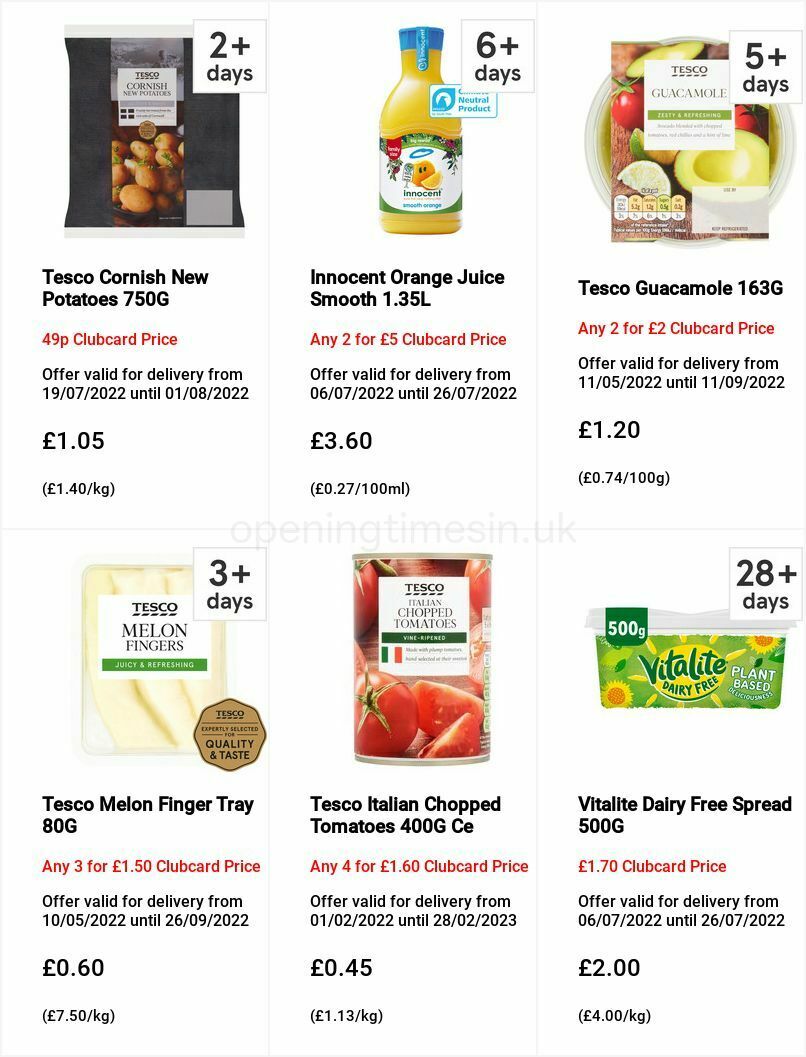TESCO Offers from 20 July