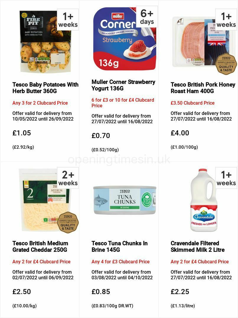 TESCO Offers from 10 August