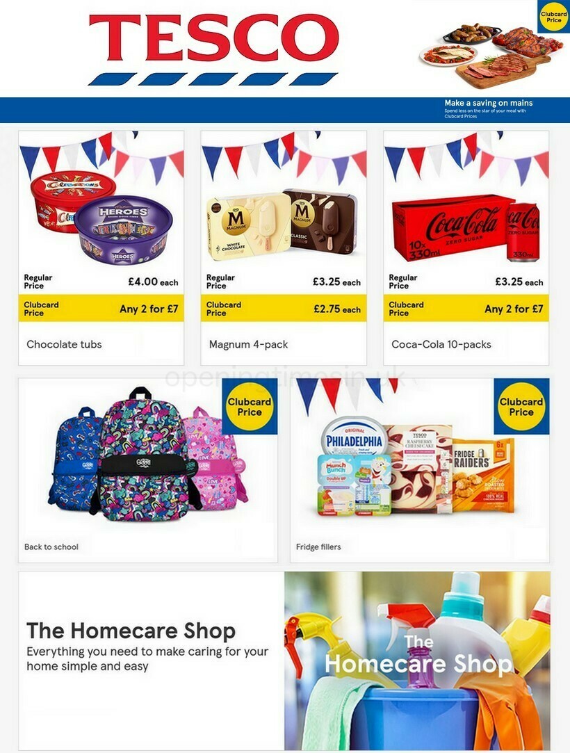 TESCO Offers from 20 August
