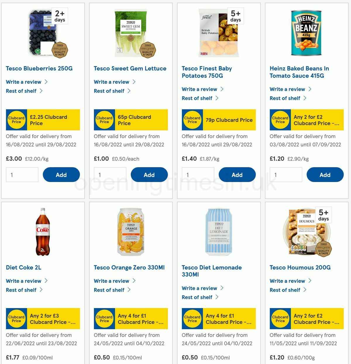 TESCO Offers from 20 August