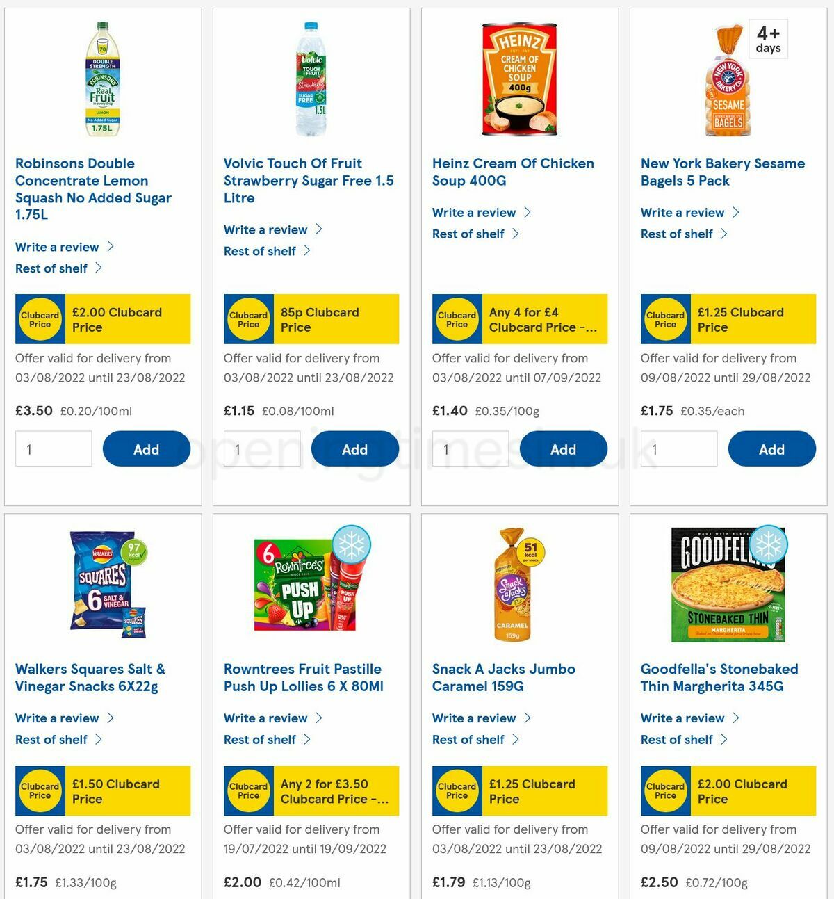 TESCO Offers from 20 August