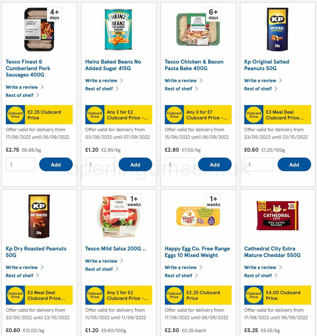 TESCO Offers from 20 August