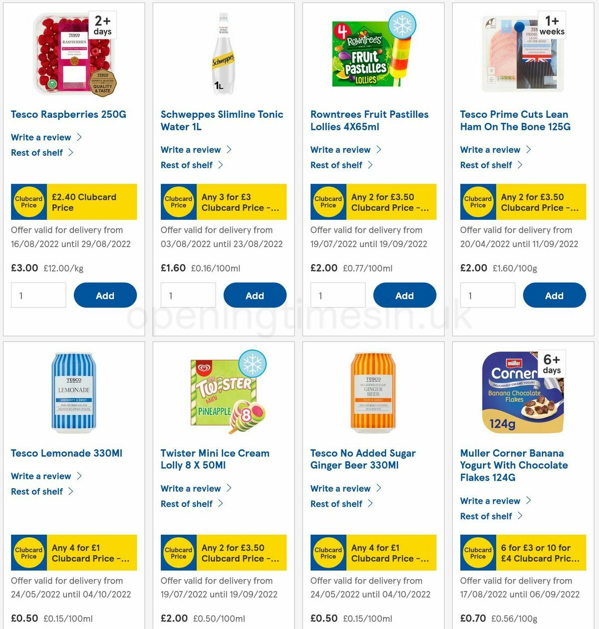 TESCO Offers from 20 August