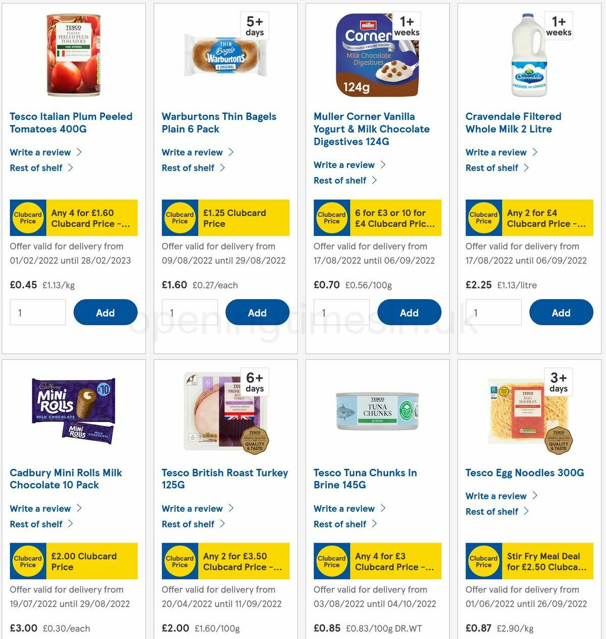 TESCO Offers from 20 August
