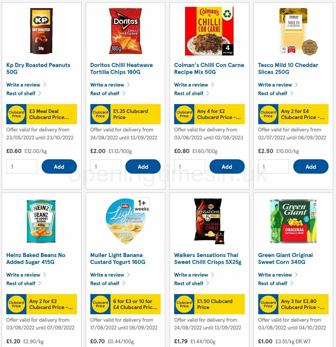 TESCO Offers from 27 August
