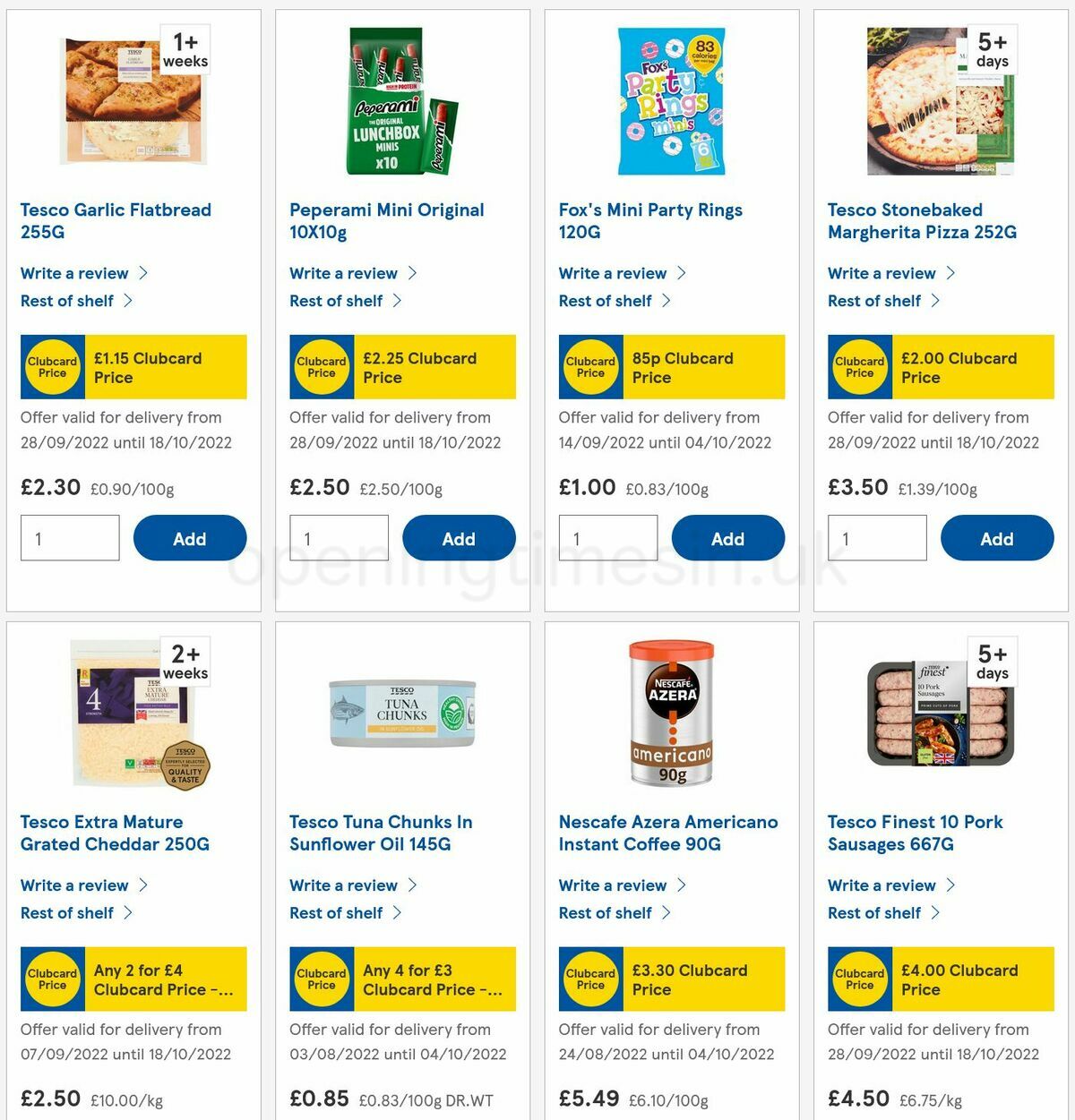TESCO Offers from 29 September