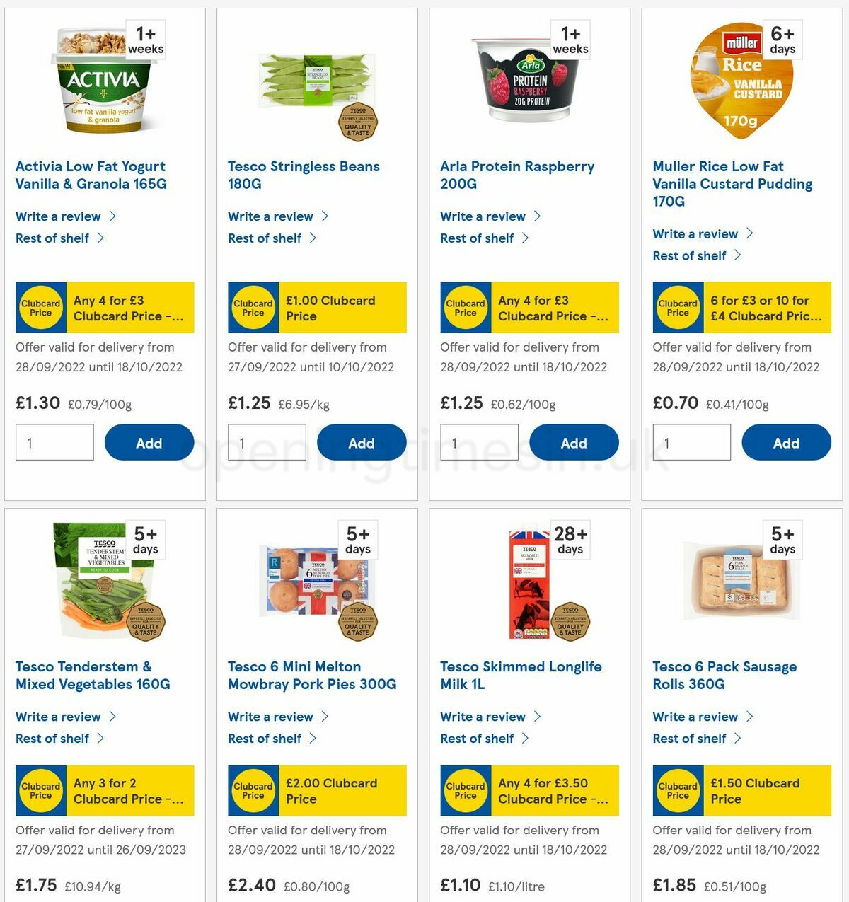 TESCO Offers from 29 September