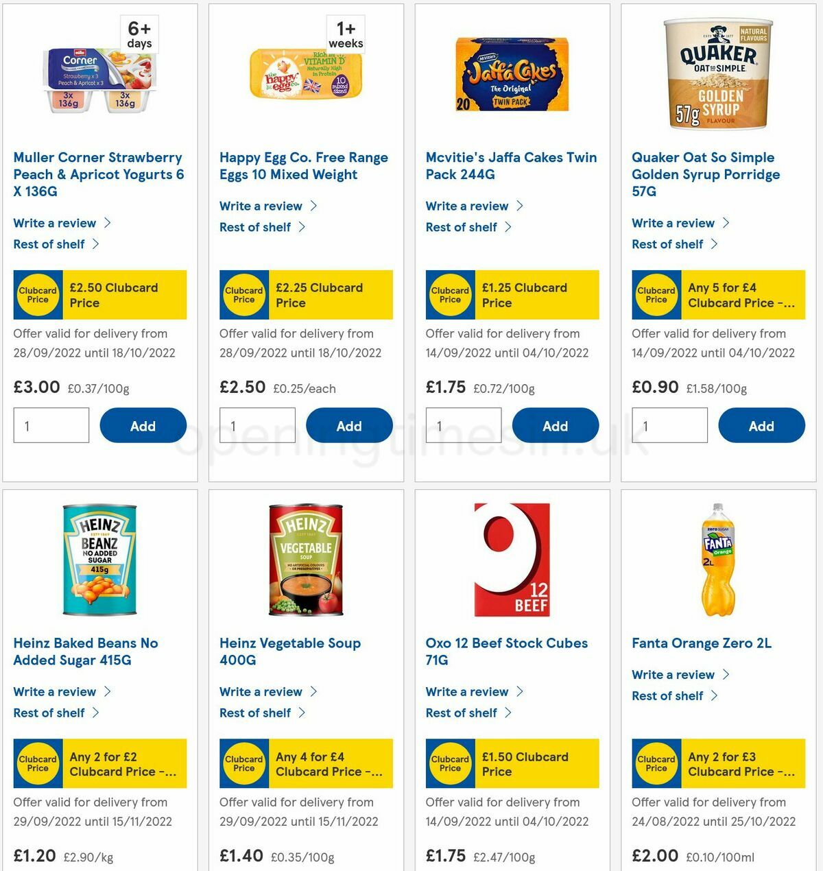 TESCO Offers from 29 September