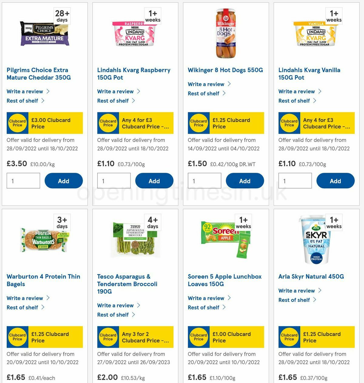 TESCO Offers from 29 September