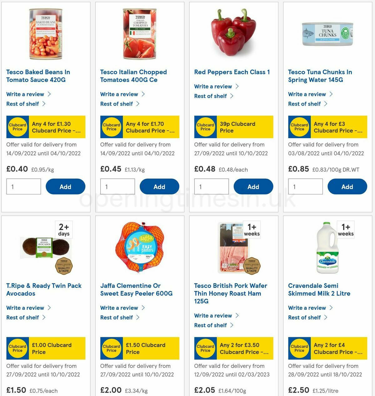 TESCO Offers from 29 September