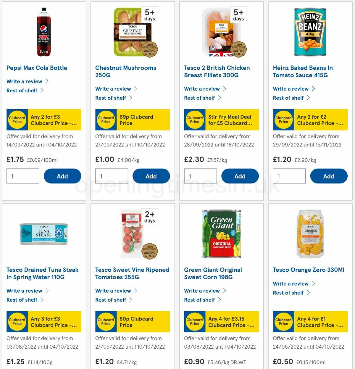 TESCO Offers from 29 September
