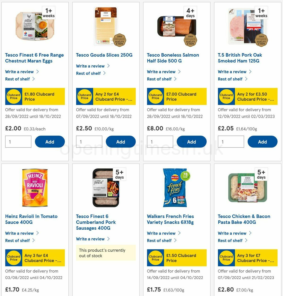 TESCO Offers from 29 September