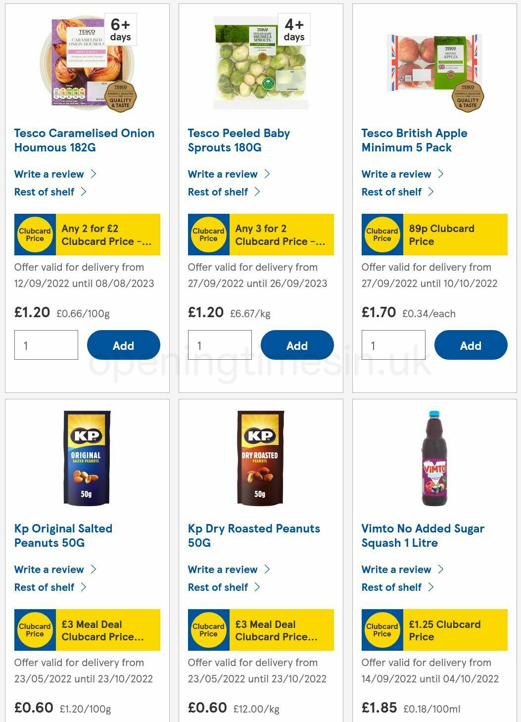 TESCO Offers from 29 September