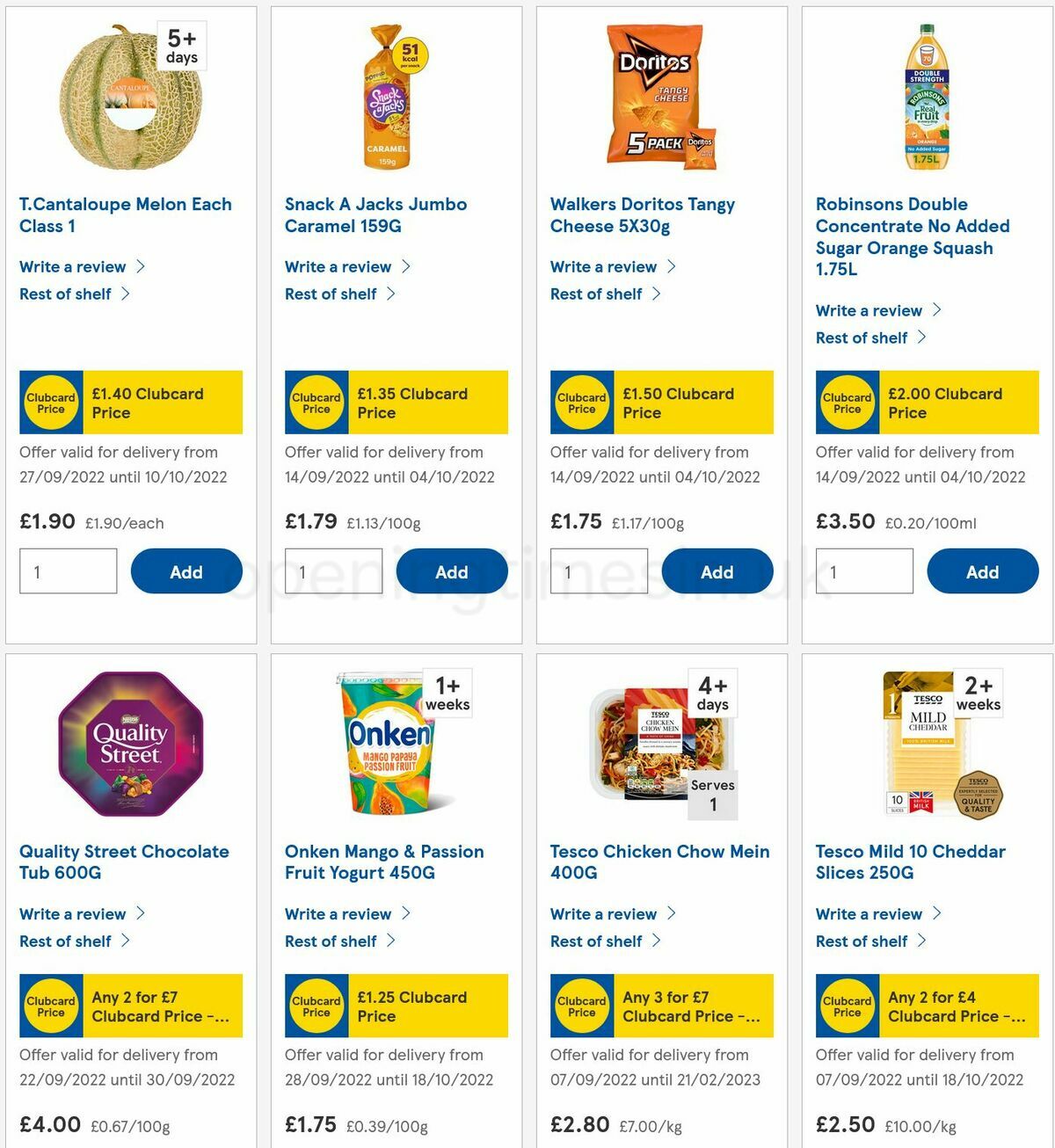 TESCO Offers from 29 September