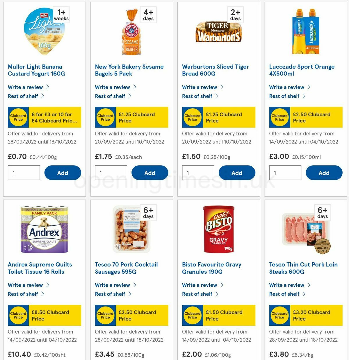 TESCO Offers from 29 September