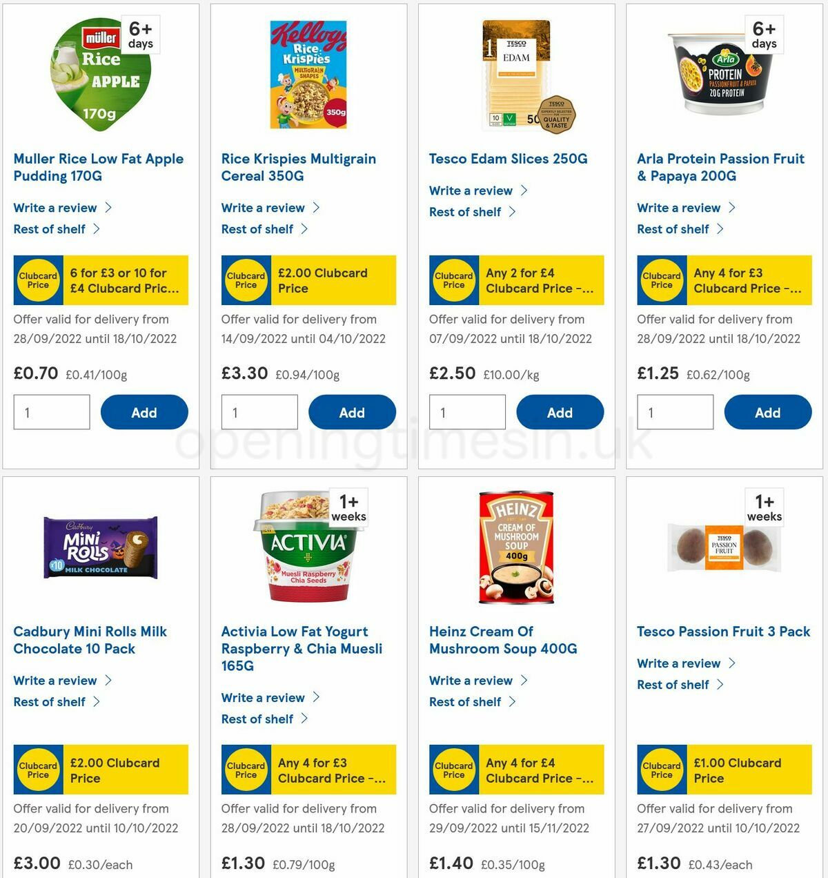 TESCO Offers from 29 September