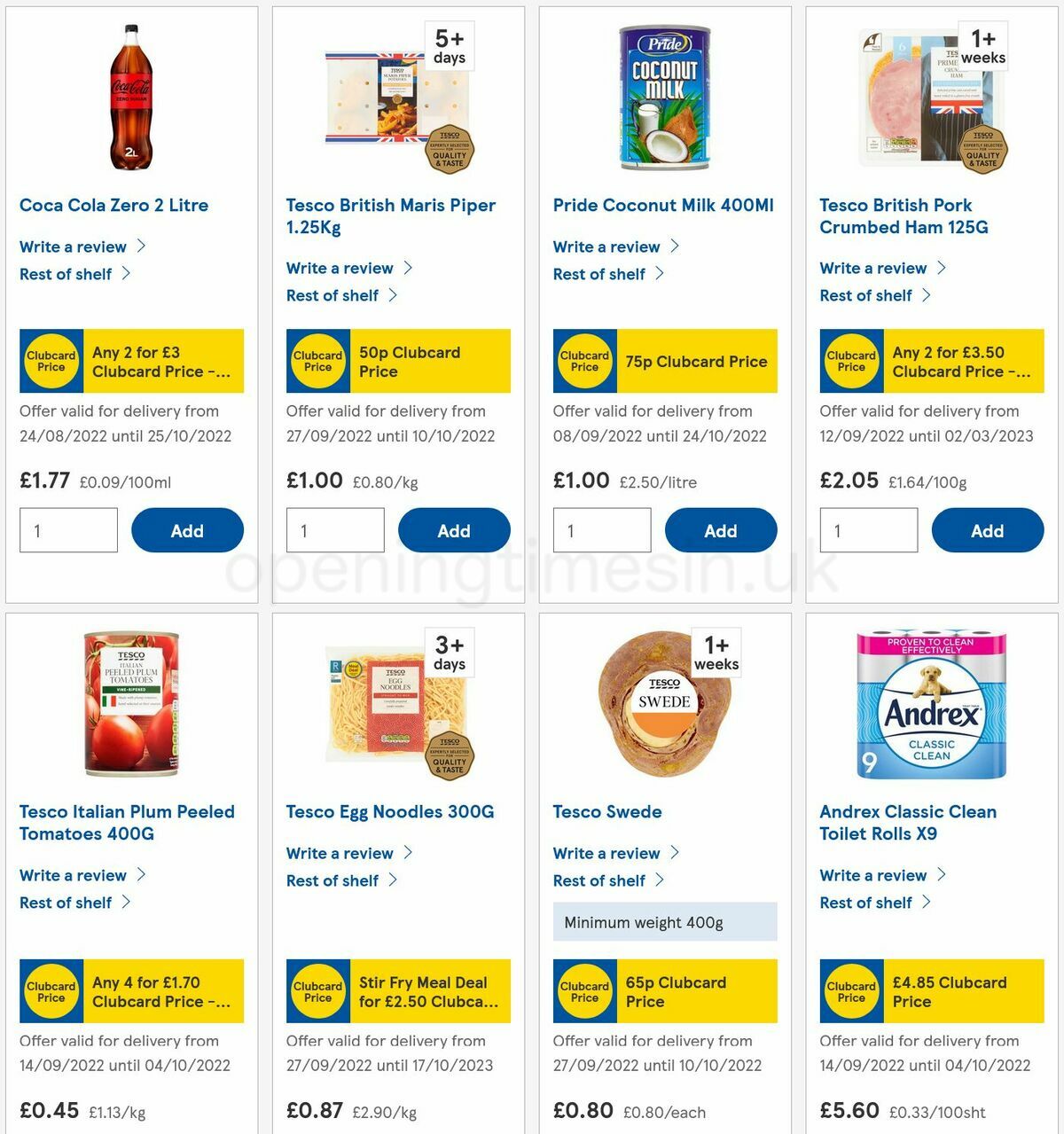 TESCO Offers from 29 September