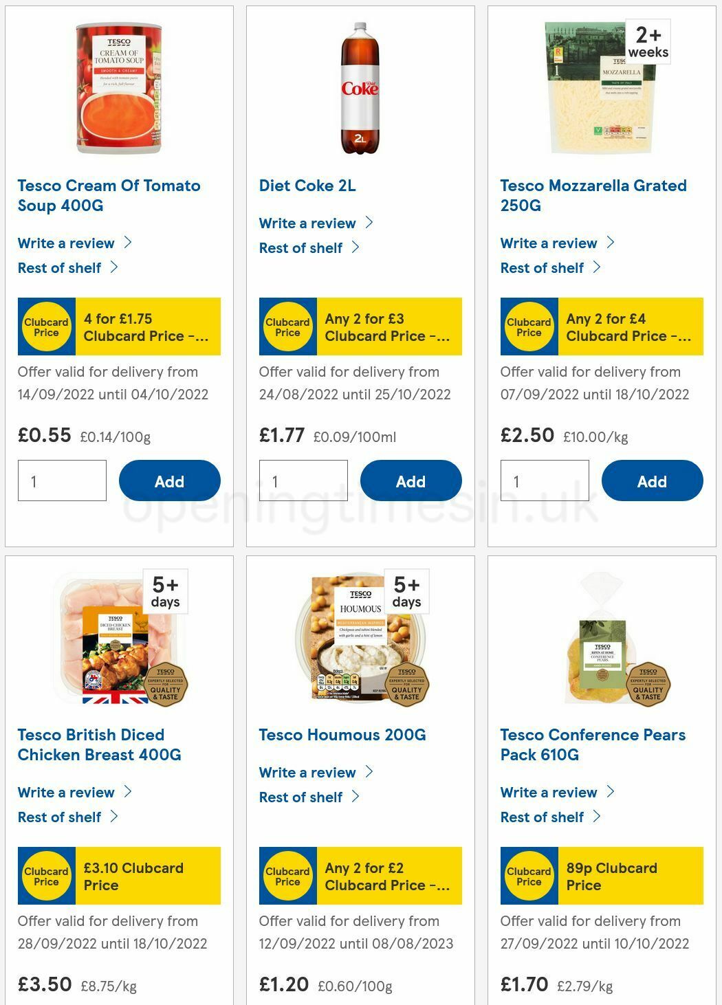 TESCO Offers from 29 September