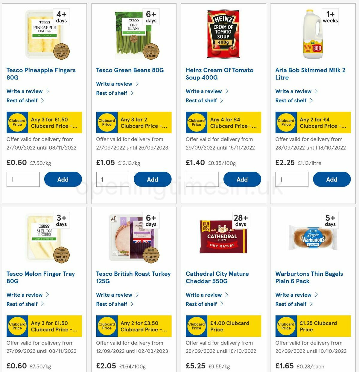TESCO Offers from 29 September