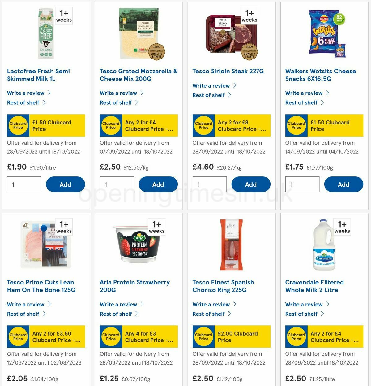 TESCO Offers from 29 September