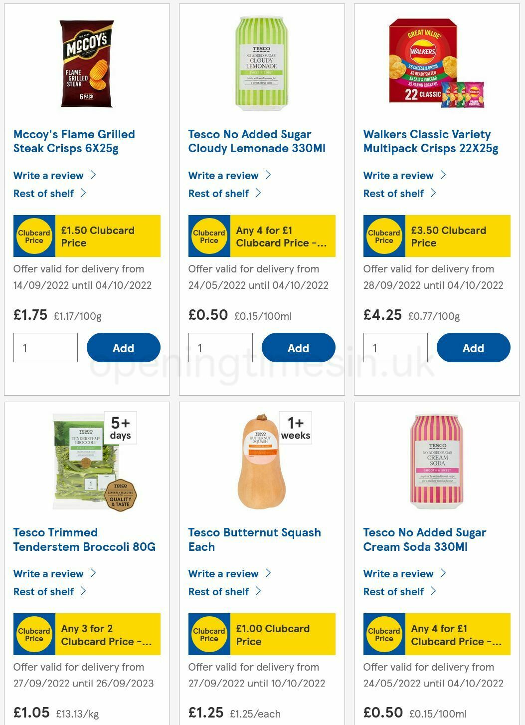 TESCO Offers from 29 September