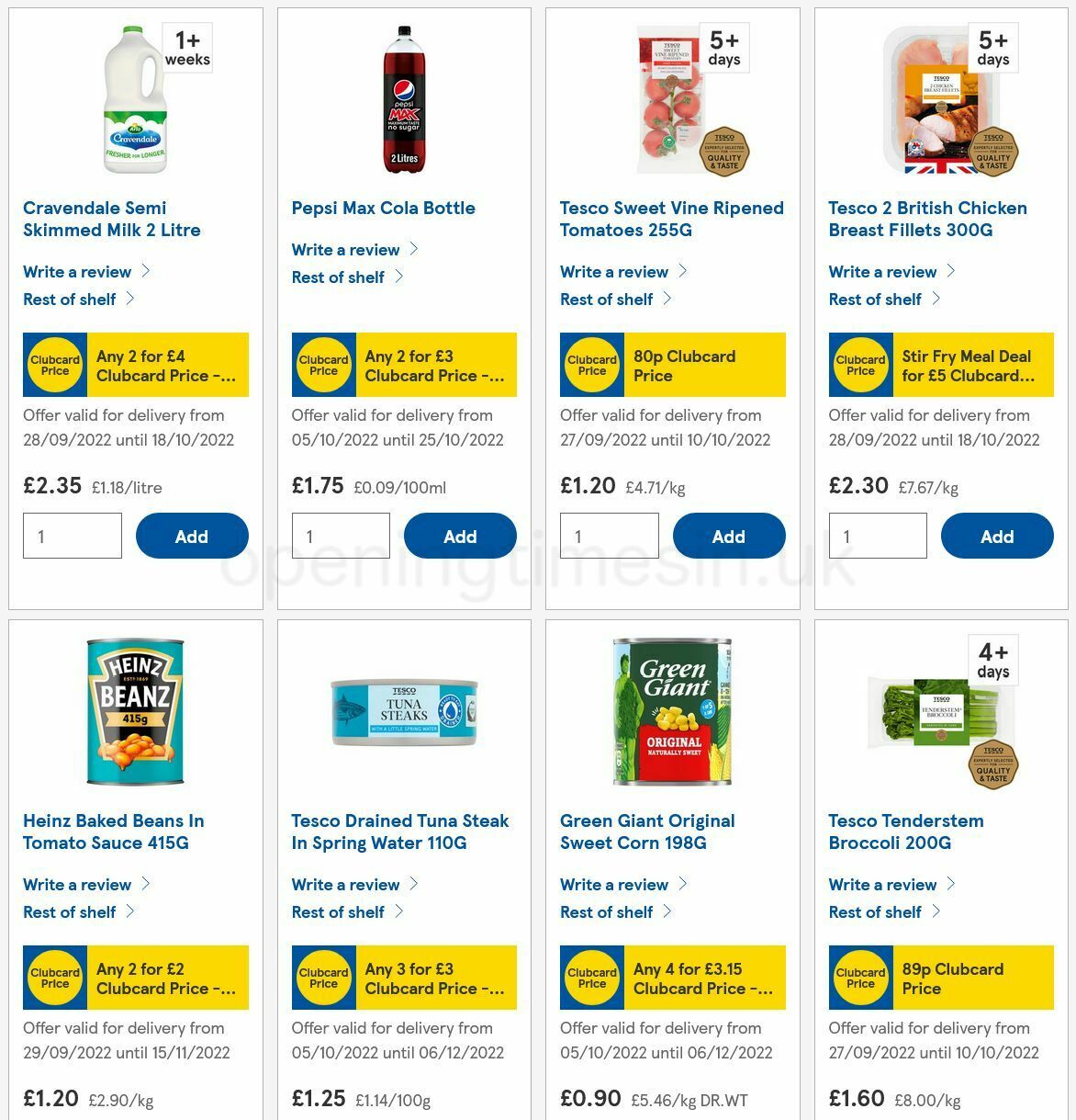 TESCO Offers from 6 October