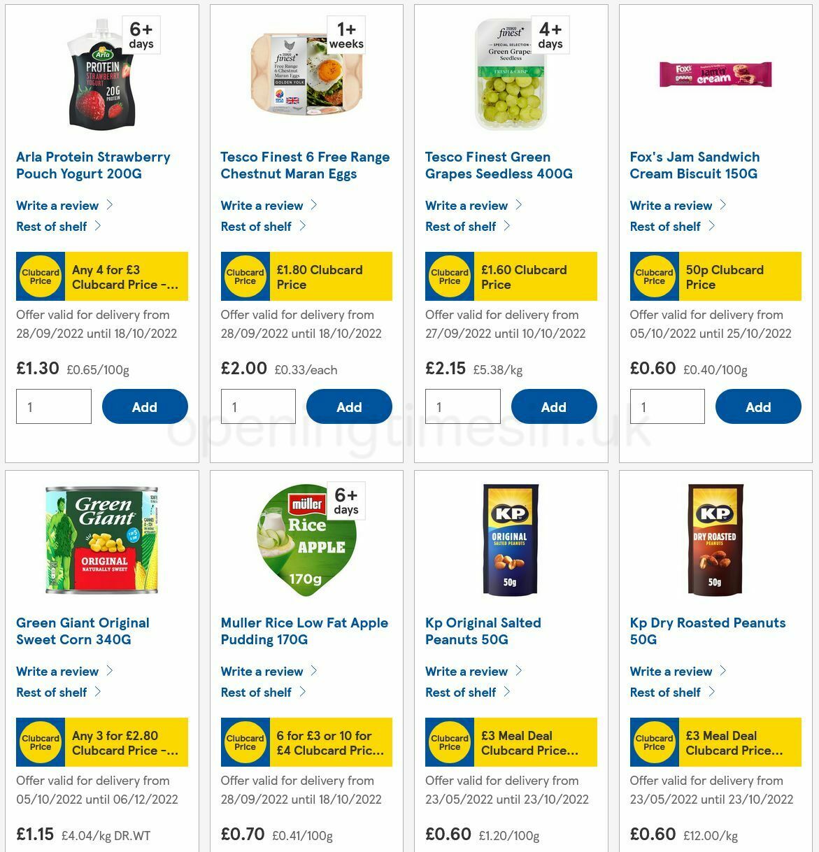 TESCO Offers from 6 October