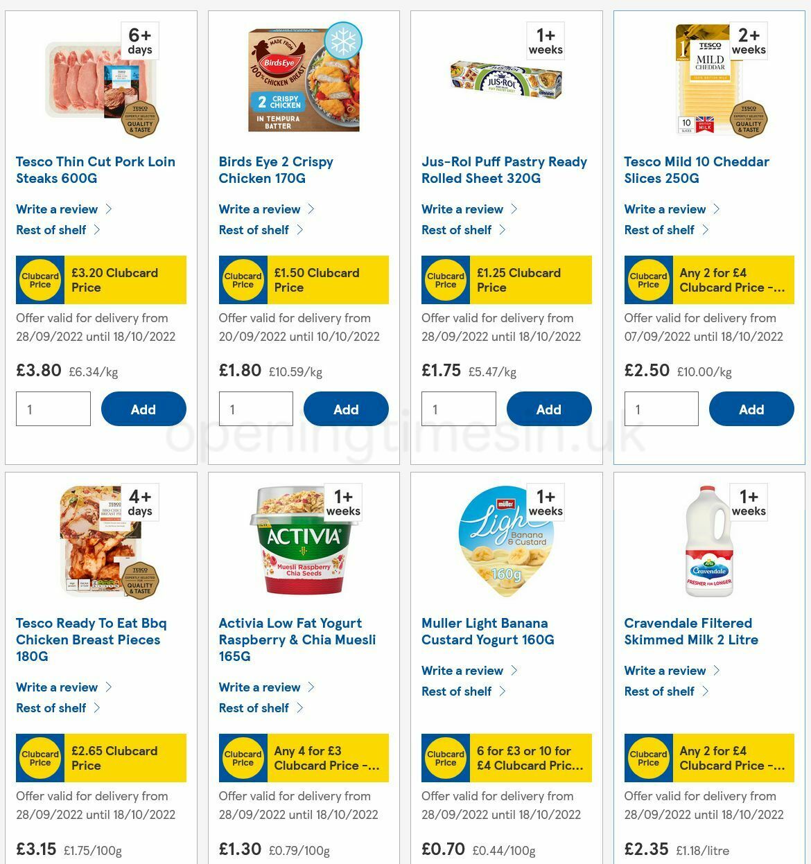 TESCO Offers from 6 October